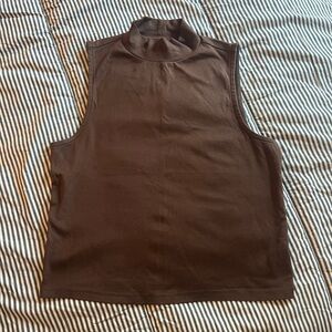 GAP Chocolate Brown Turtleneck Tank